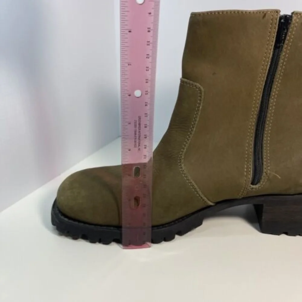 Authentic Durango Boots 7‎ Olive Green Lug Zipper Mens Size 12 D Work Boots